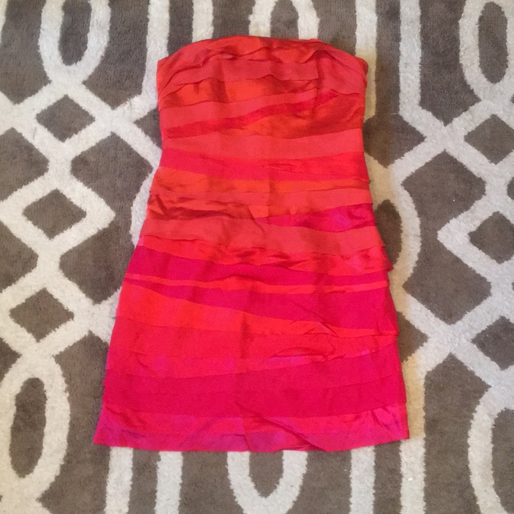 Phoebe Couture Ombré Strapless Dress Sz 4